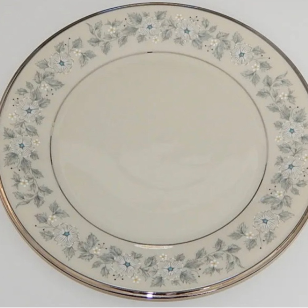 2- 💎 Lenox Windsong Gold Rim Dinner Plate Set of 4💎#LENOX